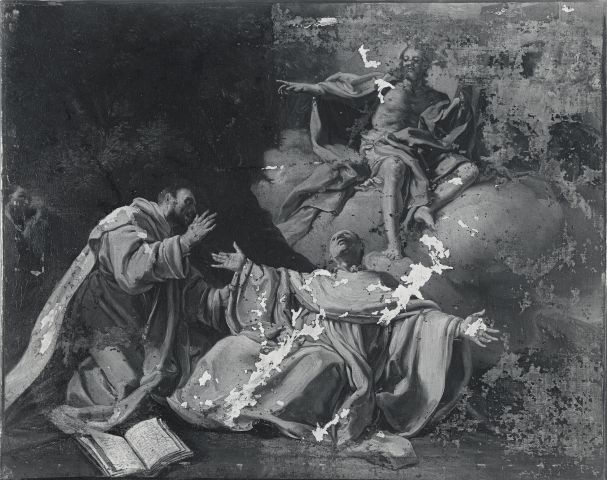 Harvard University Art Museums, Fogg Art Museum — Vaccaro Domenico Antonio - sec. XVIII - Apparizione di Cristo a san Guglielmo da Vercelli — insieme